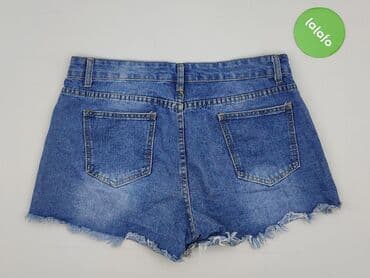 krótkie spodenki jeansowe damskie duże rozmiary: SZACHOWNICA, Szorty damskie, rozmiar XL — 3
