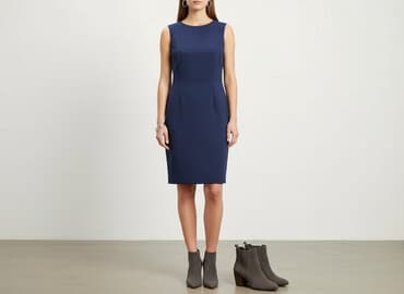 jaki kolor rajstop do granatowej sukienki: Nife, Sukienka damska, rozmiar L — 6