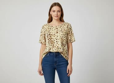 bluzka panterka plus size: Bluzka damska, rozmiar L — 6