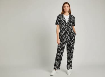 sukienka rozkloszowana dekolt łódka: Kombinezon damski, rozmiar S — 5