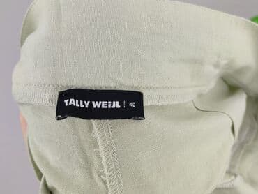 krótkie spodenki z szerokimi nogawkami: Tally Weijl, Spodnie materiałowe damskie, rozmiar L — 4