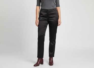 orsay spodnie woskowane czarne: Orsay, Spodnie materiałowe damskie, rozmiar XL — 1