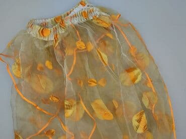 obrus żółty: Spódnica tiulowa midi z haftowanymi aplikacjami - Materiał: lekki — 1