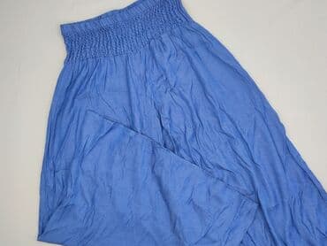 szerokie damskie jeansy: Spodnie materiałowe damskie, rozmiar L — 1