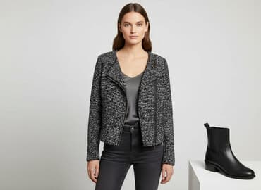 kurtka zimowa z kożuszkiem: Promod, Kardigan damski, S — 6