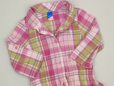 bluzki z zamkiem z przodu: Shirt 3-4 years, condition - Very good, pattern - Cell, color - Pink — 1