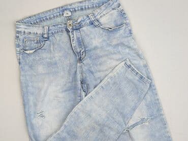 biale szerokie jeansy: Jeansy damskie, rozmiar M — 1