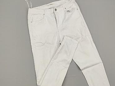 biale materialowe spodnie: Goodies, Spodnie materiałowe damskie, rozmiar L — 1