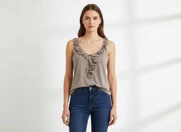 t shirty beżowe: Top damski, rozmiar S — 5