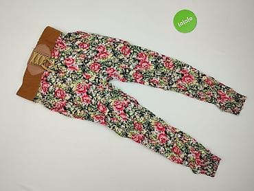 baleriny nike: Damskie spodnie w kwiaty z elastycznym pasem - Wzór: gęsty, kolorowy — 2