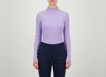 fioletowy sweter reserved: Amisu, Golf damski, XS — 6