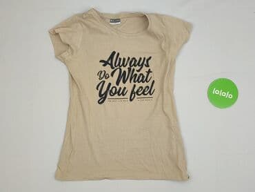 beżowe t shirty: Beloved, T-shirt damski, rozmiar S — 3