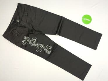 sukienki swing plus size: Material trousers for women, size 2XL (EU 44) — 2