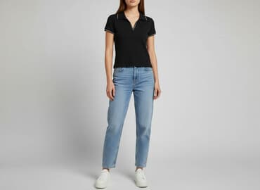 janina t shirt: Sinsay, Damska koszulka polo, rozmiar L — 6