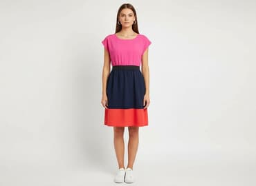 niebieska sukienka z długim rękawem: Women`s dress, size S — 1