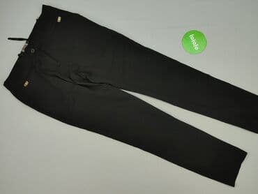 czarne jeansy damskie stylizacje: Spodnie materiałowe damskie, rozmiar M — 2