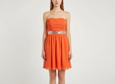 sukienki pomarańczowa na wesele: Sukienka damska, rozmiar XS — 6