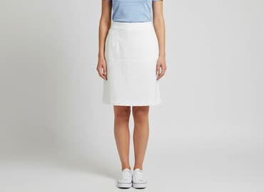 polskie jeansy prl poznań: White, Spódnica damska, rozmiar S — 6