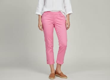 cropp kapcie pierogi: Dromedar, Spodnie 3/4 damskie, rozmiar L — 6