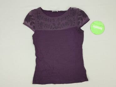 fioletowa koszulka h m: H&M, T-shirt damski, rozmiar S — 2