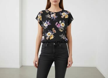 shein czarne bluzki: Shein, Bluzka damska, rozmiar L — 7