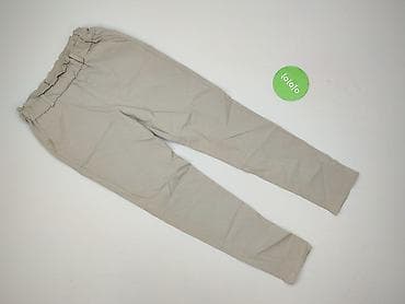 adidasy house: Beżowe damskie spodnie typu paperbag - Krój: zwężane nogawki, wysoki — 2