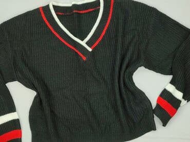 koszulka zolta w czarne paski: Sweter damski, M — 1