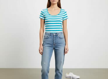 h m t shirt women: H&M, T-shirt damski, rozmiar S — 6