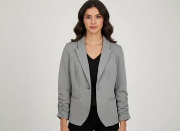 czerwona marynarka damska h m: H&M, Marynarka damska, rozmiar M — 7