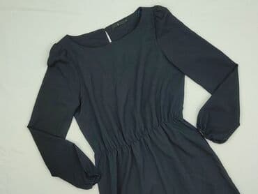 czarna sukienka i kozaki: Sukienka damska, rozmiar S — 1