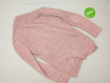 sweter w paski z serduszkiem: Kardigan damski, M — 3