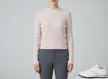 legginsy prążkowane reserved: Reserved, Golf damski, rozmiar S — 7