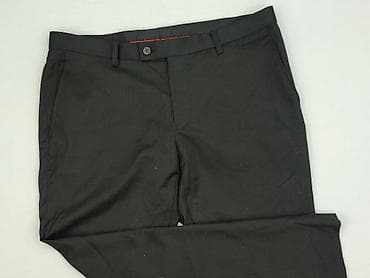 Męskie spodnie garniturowe Dressmann – Slim Fit - Kolor: czarny -