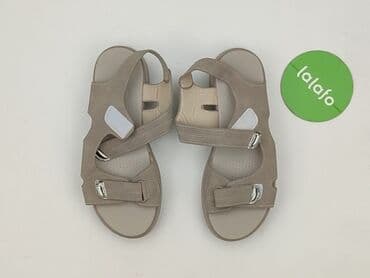 sandały skórzane z zakrytą piętą: Sandały damskie, rozmiar 40 — 3