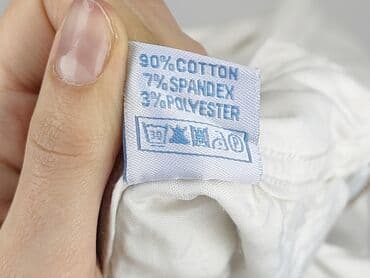 biale szerokie jeansy: Szorty damskie, rozmiar S — 6