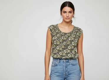 mango bluzka z bufiastymi rękawami: Mango, Women's blouse, size M — 1