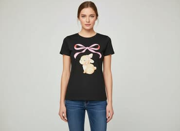 koszulki z królikiem damskie: Women`s T-shirt, size S — 1