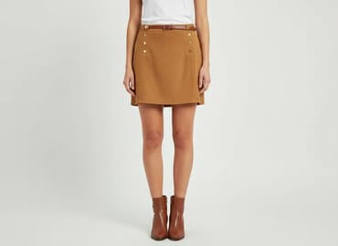 spódnice z imitacji skóry brązowa: F&F, Women`s skirt, size L — 1