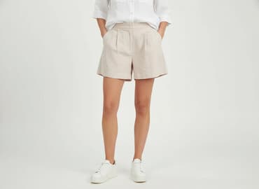 bezowe spodenki damskie: H&M, Szorty damskie, rozmiar M — 7