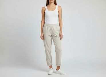 sinsay spodnie bezowe: Sinsay, Spodnie materiałowe damskie, rozmiar S — 6