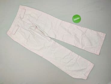 jaka bluzka do różowych spodni: Material trousers for women, size L — 4