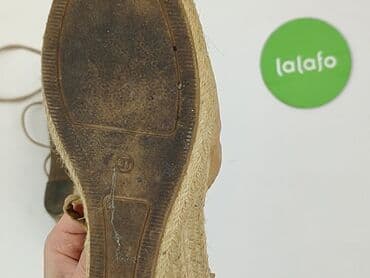 sandały na koturnie z pomponami: Sandały damskie, rozmiar 37 — 6