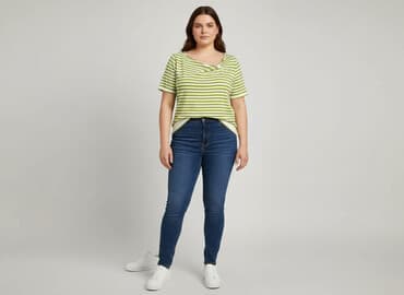 koszulka z długim rękawem w paski: Debenhams, T-shirt damski, rozmiar 3XL — 8