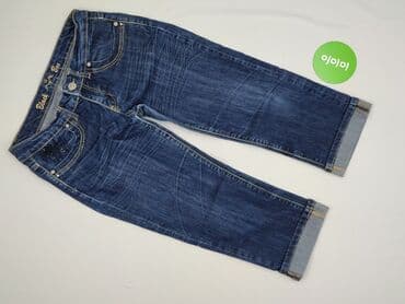 cropped blue jeans: Spodnie 3/4 damskie, rozmiar M — 2