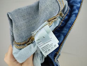 jeansy patchworkowe: Jeansy damskie, rozmiar L — 4