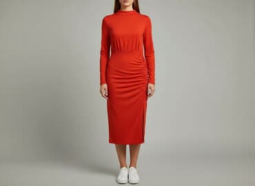 czerwona sukienka cropp: Sinsay, Sukienka damska, rozmiar S — 8