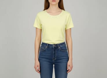 żółte bluzki z krótkim rękawem: Bluzka damska, rozmiar M — 7