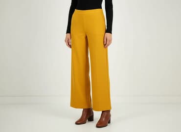 materiałowe spodnie z wysokim stanem lata 80: Spodnie damskie, rozmiar S — 1