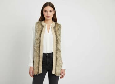 kamizelka damska z futerkiem: H&M, Kamizelka damska, rozmiar XS — 1