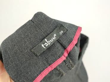 szare szerokie jeansy: Spodnie materiałowe damskie, rozmiar M — 4